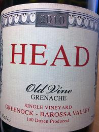 Head Old Vine Grenache 2010