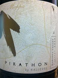 Pirathon by Kalleske Shiraz 2009, Moppa, Barossa Valley