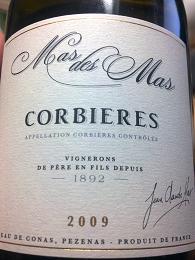 Mas des Mas 2009, Corbieres, Languedoc