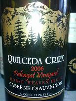 Quilceda Creek Palengat Vineyard Cabernet Sauvignon 2006, Washington, USA
