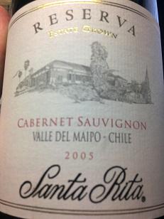 Santa Rita Cabernet Sauvignon Reserva 2005