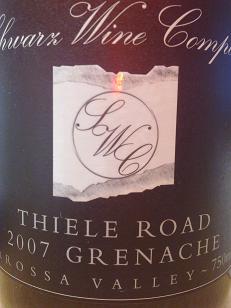 Schwarz Wine Co Thiele Road Grenache 2007