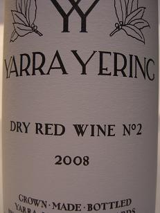 Yarra Yering Dry Red Wine No.2 2008
